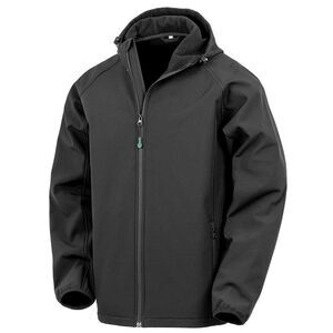 Result Genuine Recycled Mens 3 Layer Printable Soft Shell Jacket / Black